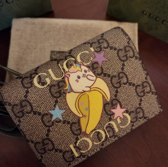 Gucci Rainbow & Stars Bananya Card Case Wallet - Picture 2 of 9